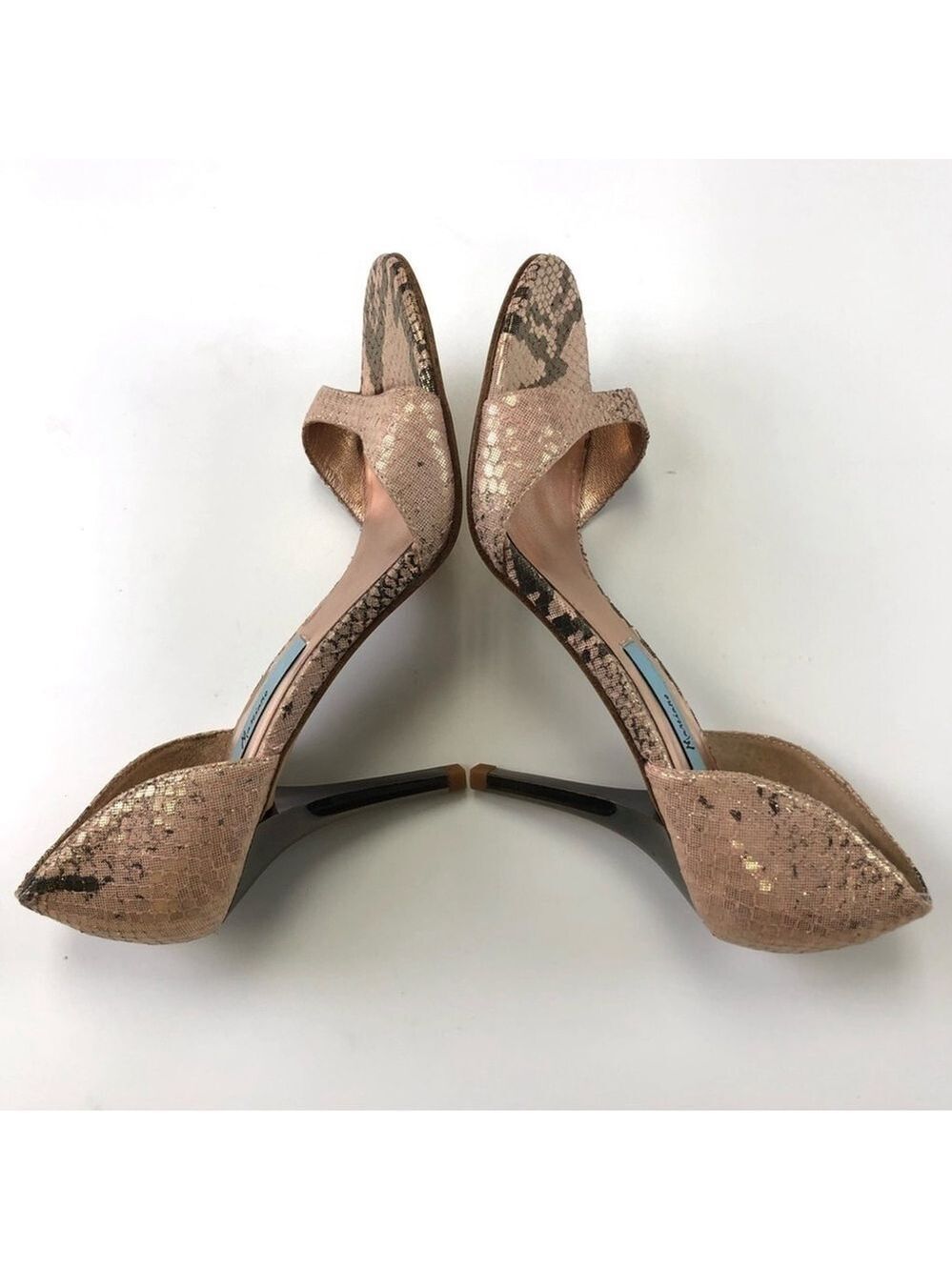 Marciano rose gold python print heels Size 6